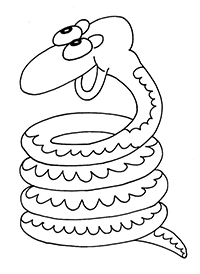 Slangen - Kleurplaat025