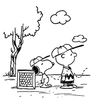 Snoopy - Kleurplaat004