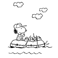 Snoopy - Kleurplaat010