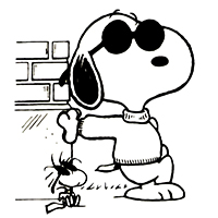 Snoopy - Kleurplaat012