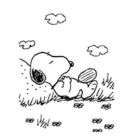 Snoopy - Kleurplaat021