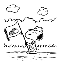Snoopy - Kleurplaat023