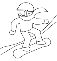 Snowboarden - Kleurplaat002