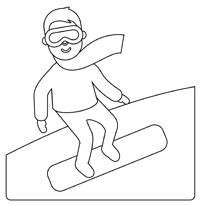 Snowboarden - Kleurplaat004