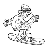 Snowboarden - Kleurplaat009