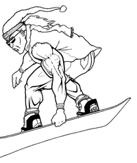 Snowboarden - Kleurplaat011