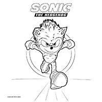 Sonic - Kleurplaat011
