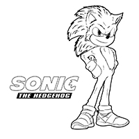 Sonic - Kleurplaat015
