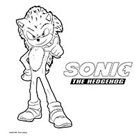 Sonic - Kleurplaat023