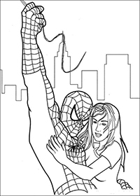 Spiderman - Kleurplaat005