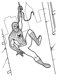 Spiderman - Kleurplaat015