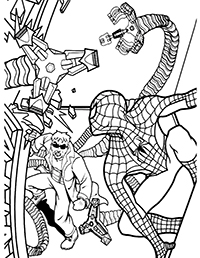 Spiderman - Kleurplaat023