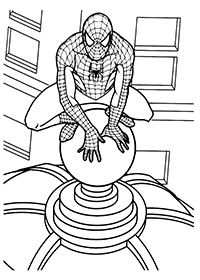 Spiderman - Kleurplaat030