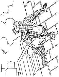 Spiderman - Kleurplaat032