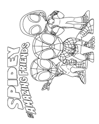 Spidey And His Amazing Friends - Kleurplaat008