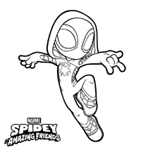 Spidey And His Amazing Friends - Kleurplaat016