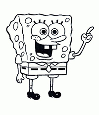 Spongebob Squarepants - Kleurplaat034