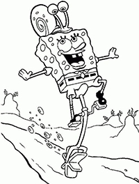 Spongebob Squarepants - Kleurplaat036