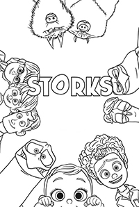 Storks - Kleurplaat007