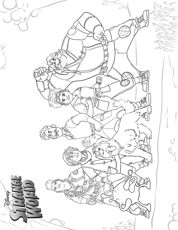 strange world coloring pages