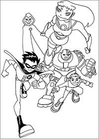 Teen Titans - Kleurplaat006