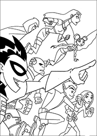Teen Titans - Kleurplaat016