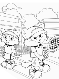 Tennis - Kleurplaat005