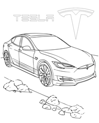 Tesla - Kleurplaat004