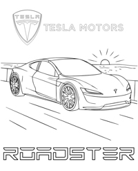 Tesla - Kleurplaat007