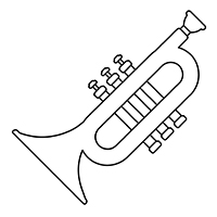 Trompet - Kleurplaat006