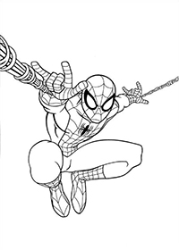 Ultimate Spiderman - Kleurplaat005