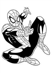 Ultimate Spiderman - Kleurplaat008