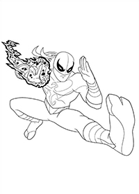 Ultimate Spiderman - Kleurplaat014