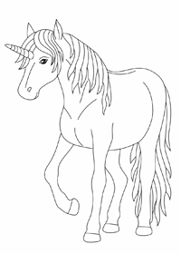 Unicorn - Kleurplaat030