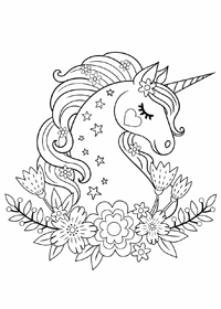 Unicorn - Kleurplaat033