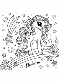 Unicorn - Kleurplaat039