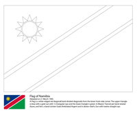 Vlaggen Van De Wereld (Afrika) - Namibie
