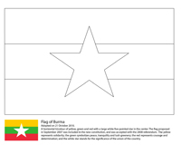 Vlaggen Van De Wereld (Azie) - Myanmar