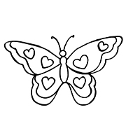 Vlinders - Kleurplaat002