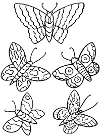 Vlinders - Kleurplaat026