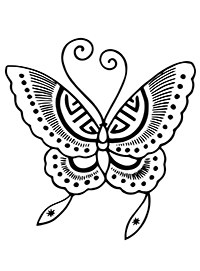 Vlinders - Kleurplaat041