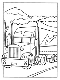 Vrachtwagens - Kleurplaat020