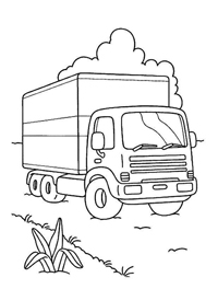 Vrachtwagens - Kleurplaat044