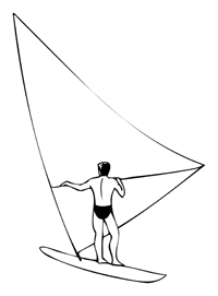 Windsurfen - Kleurplaat007
